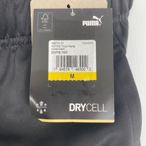 Puma Men Drycell Active Tricot Pants Training Black Run Slim Fit Size M NEW - Picture 7 of 12